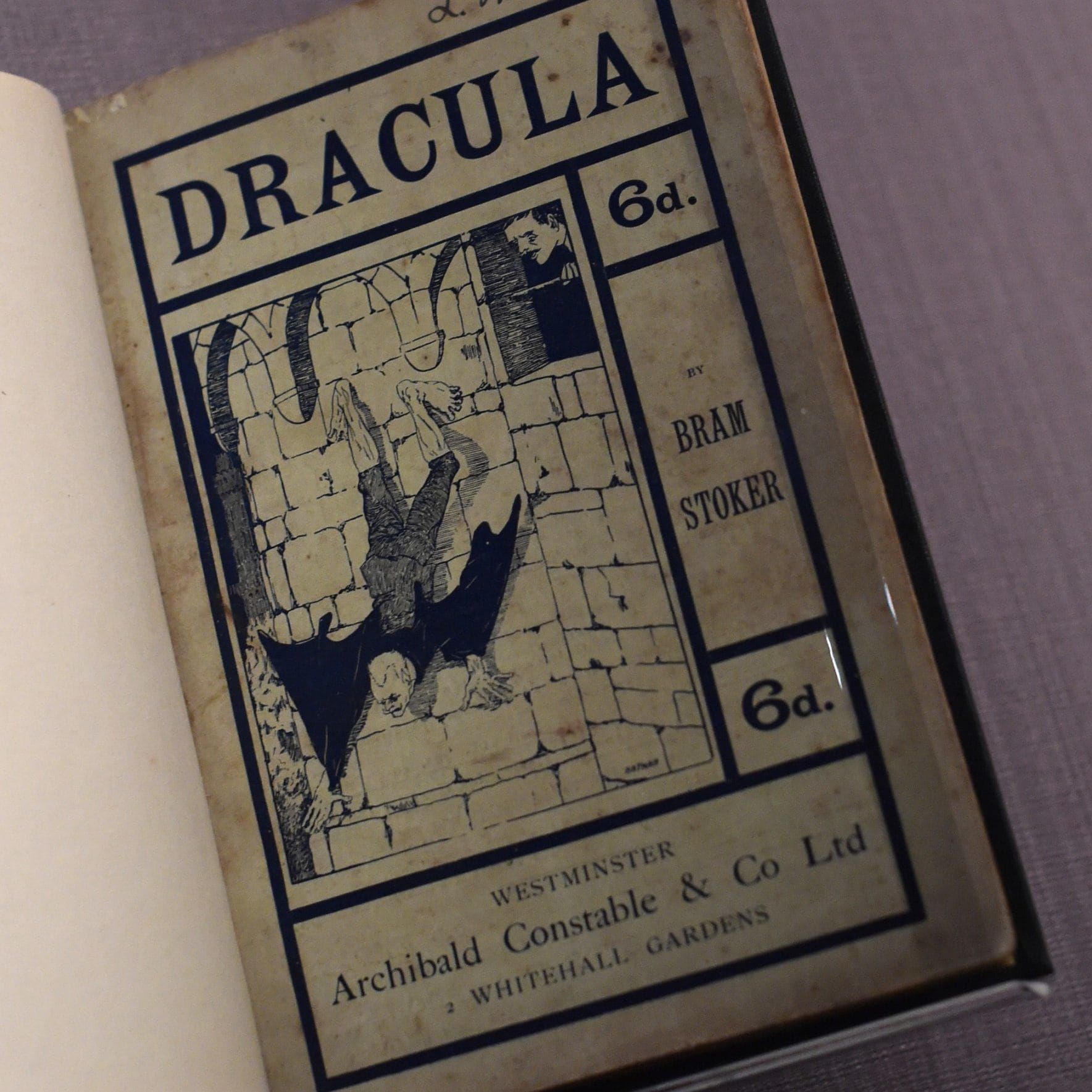 Dracula by Bram Stoker, the first ever published image of the Count Dracula. Image Credit: JULIAN SIMMONDS/THE TELEGRAPH.